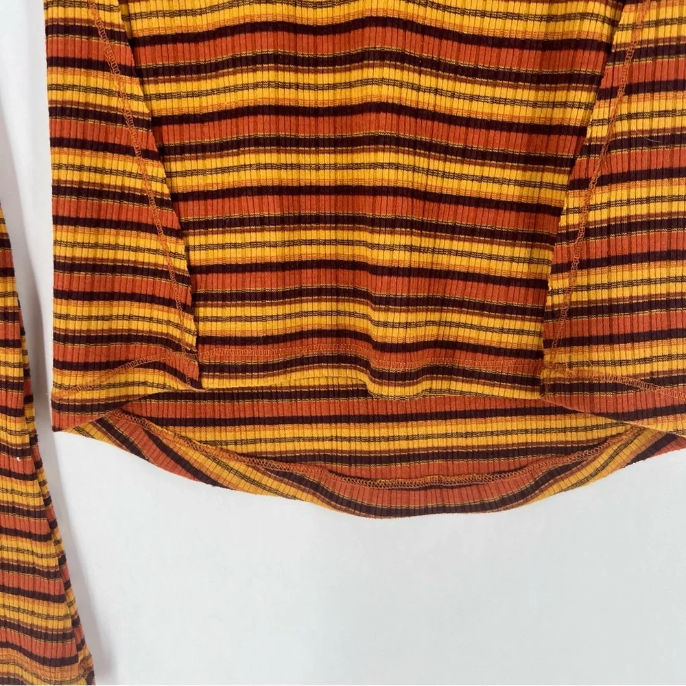 FREE PEOPLE Cape Cod‎ Thermal Striped Ribbed Cowl Neck Size M